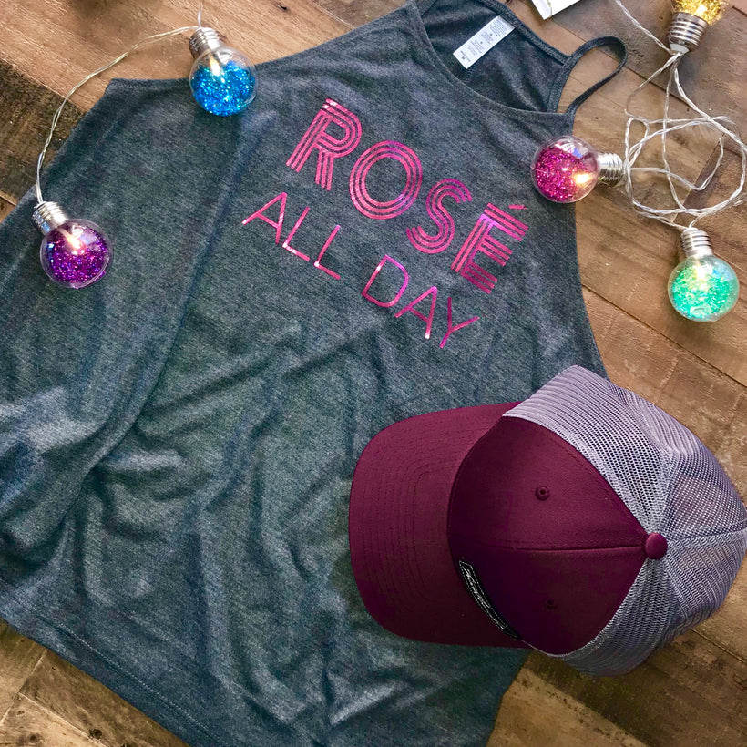 ROSE ALL DAY HIGH NECK TANK